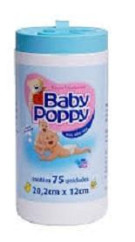 Lenços Umedecidos Baby Poppy Azul Pote 75 un 