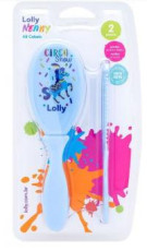 Kit Escova/Pente Bebê Lolly Nenny Azul blister