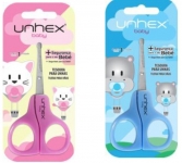 Tesoura Merheje Baby Unhex Azul/Rosa