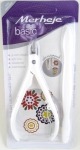 Alicate Cutícula Merheje Basic + Espatula Mix Decorado