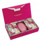 Estojo Vera c/ 3 un Sabonetes 130 g + Saboneteira