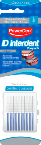 Escova Powerdent Interdental Cônica 3 A 7 mm Ref 1240