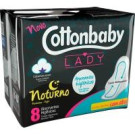 Absorvente Lady Cottonbaby Noturno c/ Abas 8 un