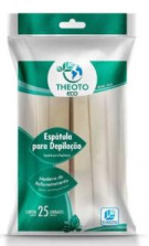 Espátula Madeira para depilação Theoto c/ 25 un