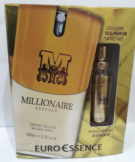 Estojo Masculino Euro Essence Millionaire Colônia 100 ml + Deo Parfum 15 ml