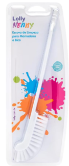 Escova Limpeza Mamadeira e Bico Lolly Branca