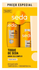 Kit Seda Shampoo 300 ml + Condicionador 190 ml Toque de Seda 