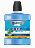 Antisséptico Bucal Powerdent Ice Menta 500 ml 