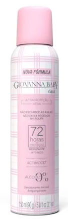 Desodorante Giovanna Baby Rosa Aerosol 150 ml